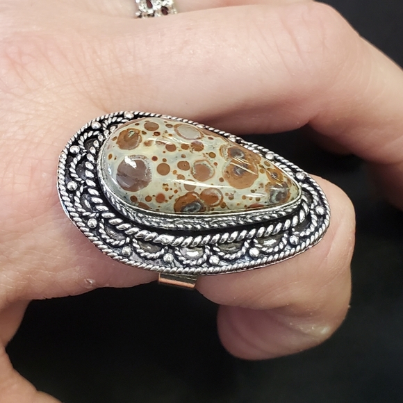 New Asteroid Jasper Silver Ring. - Picture 9 of 16
